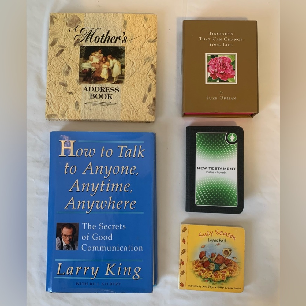 Book Lot Various Titles & Sizes (5) Books Total